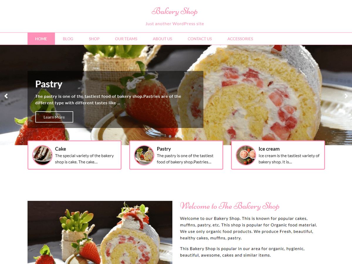 Bakery Shop Preview Wordpress Theme - Rating, Reviews, Preview, Demo & Download