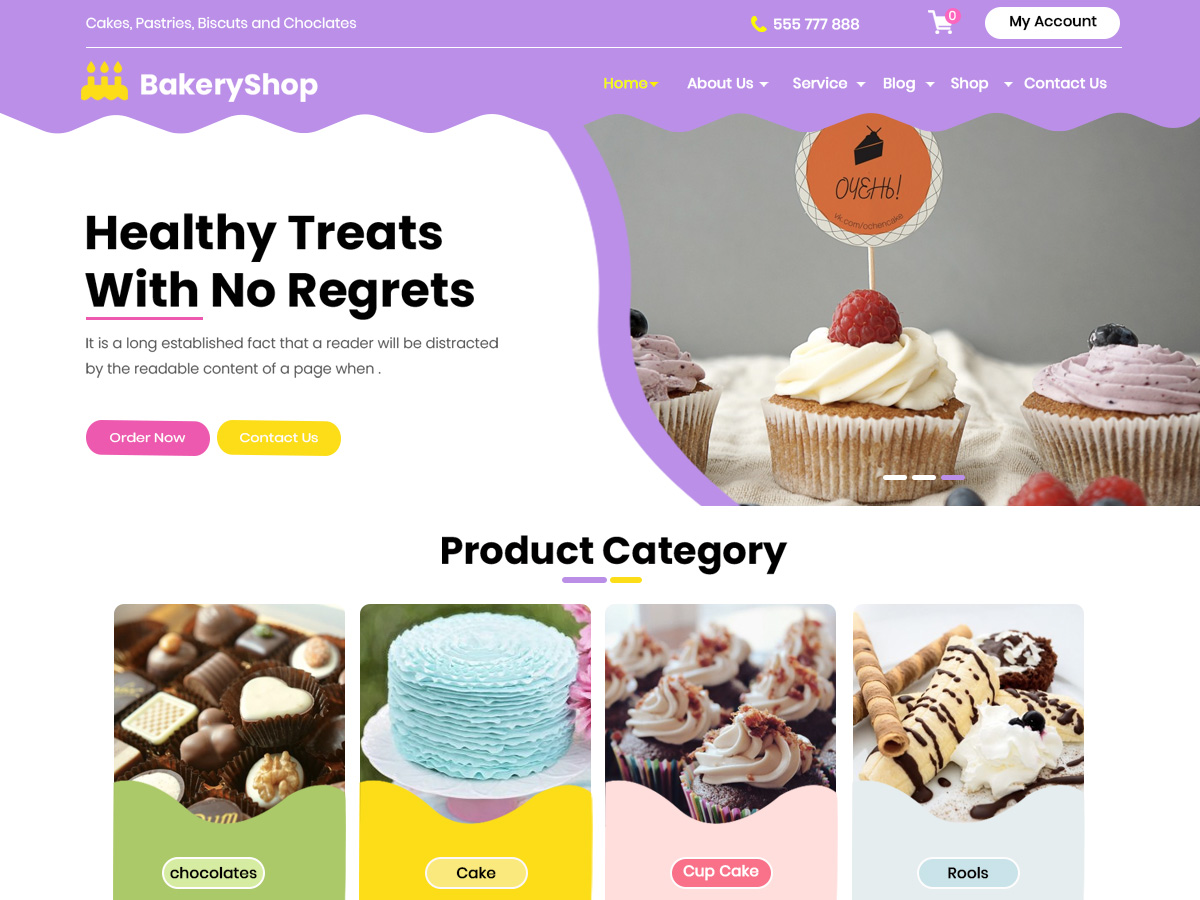 Bakery Store Preview Wordpress Theme - Rating, Reviews, Preview, Demo & Download