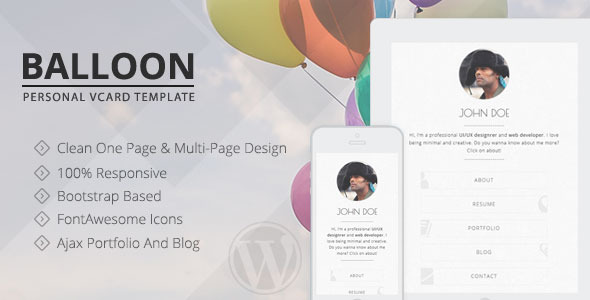 Balloon Preview Wordpress Theme - Rating, Reviews, Preview, Demo & Download