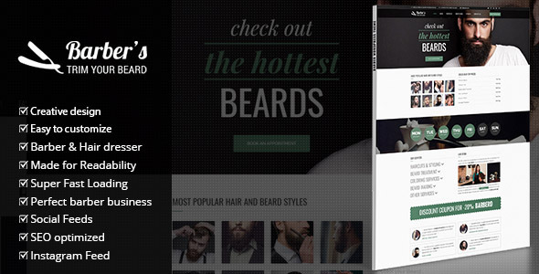 Barber Preview Wordpress Theme - Rating, Reviews, Preview, Demo & Download