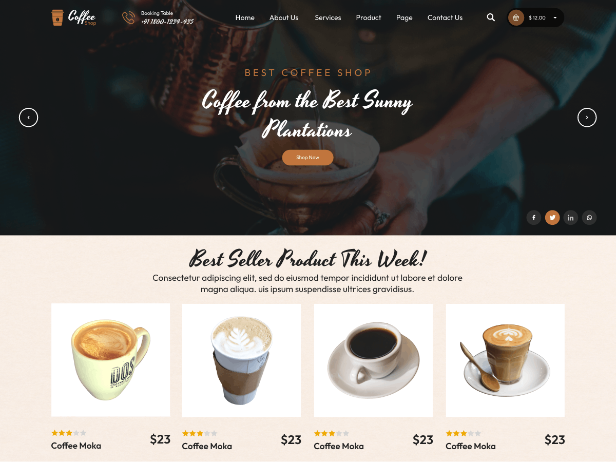 Barista Coffee Preview Wordpress Theme - Rating, Reviews, Preview, Demo & Download