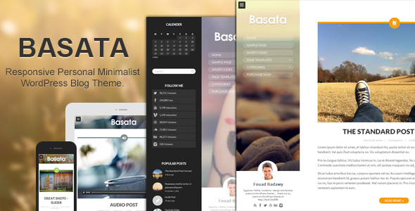 Basata Preview Wordpress Theme - Rating, Reviews, Preview, Demo & Download