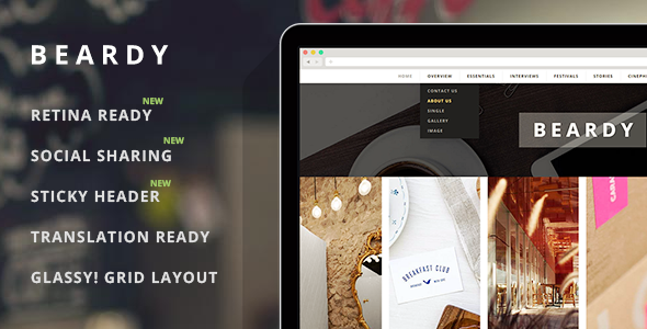 Beardy Preview Wordpress Theme - Rating, Reviews, Preview, Demo & Download