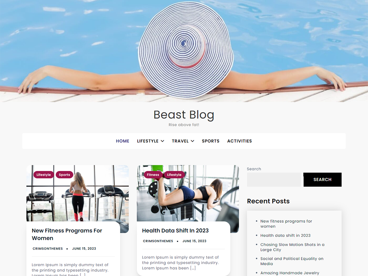 Beast Blog Preview Wordpress Theme - Rating, Reviews, Preview, Demo & Download