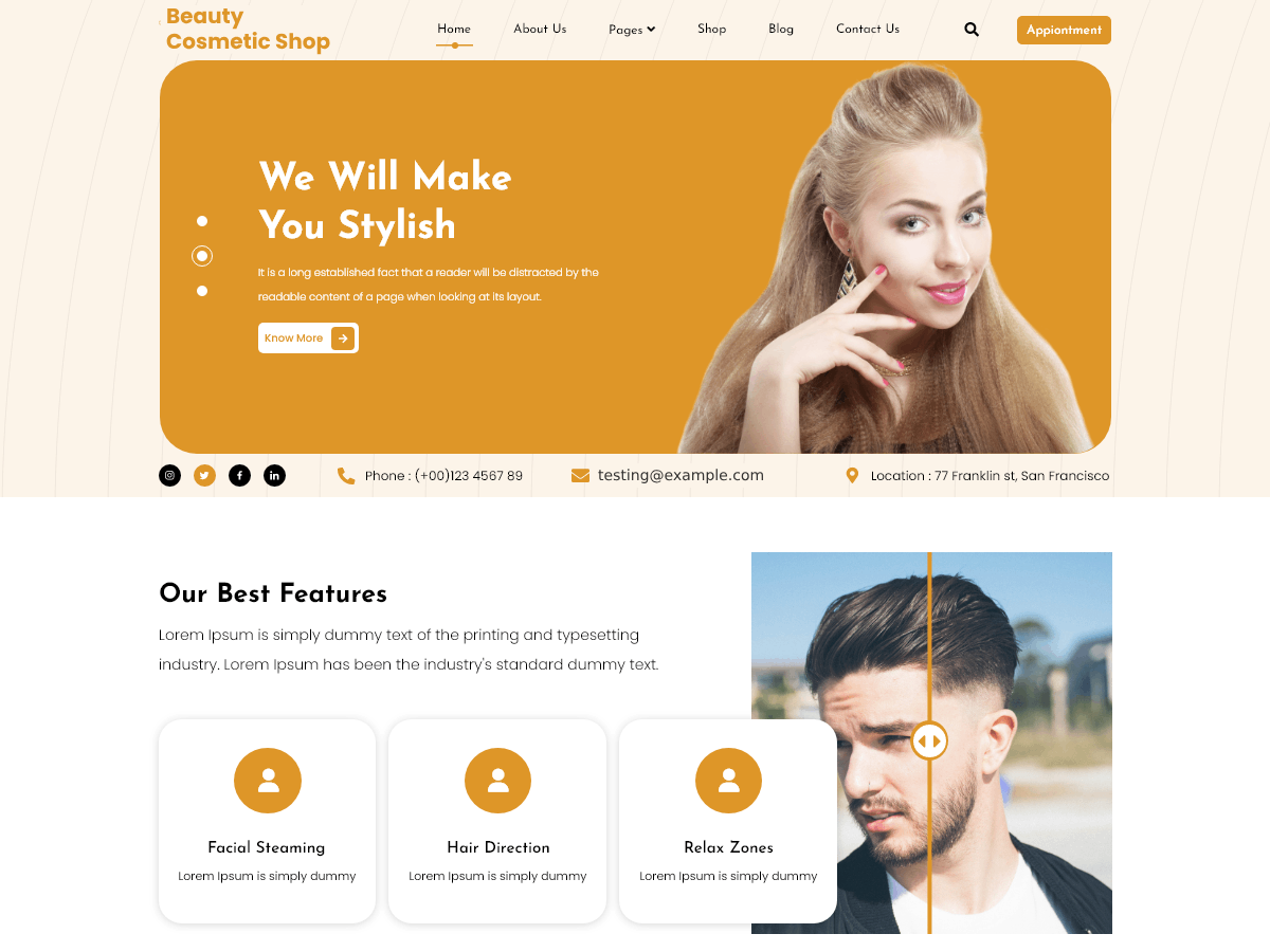 Beauty Cosmetic Preview Wordpress Theme - Rating, Reviews, Preview, Demo & Download