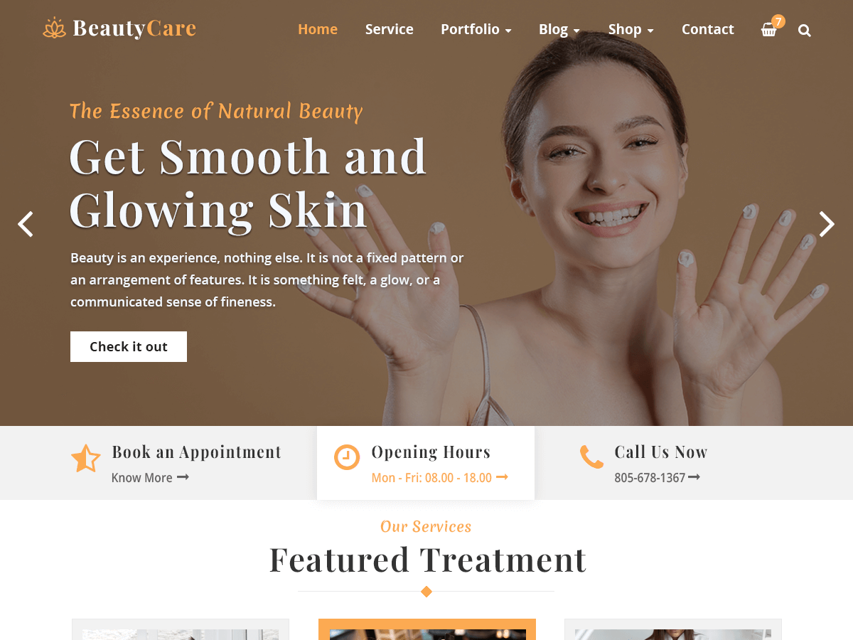 BeautyCare Preview Wordpress Theme - Rating, Reviews, Preview, Demo & Download