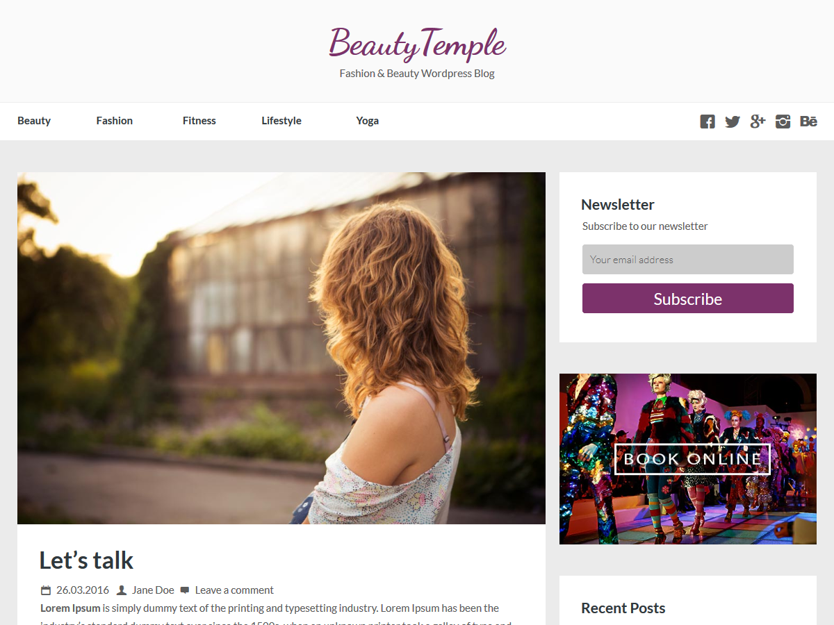 BeautyTemple Preview Wordpress Theme - Rating, Reviews, Preview, Demo & Download