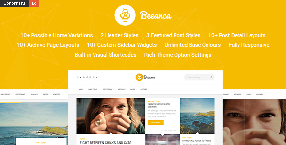 Beeanca Preview Wordpress Theme - Rating, Reviews, Preview, Demo & Download