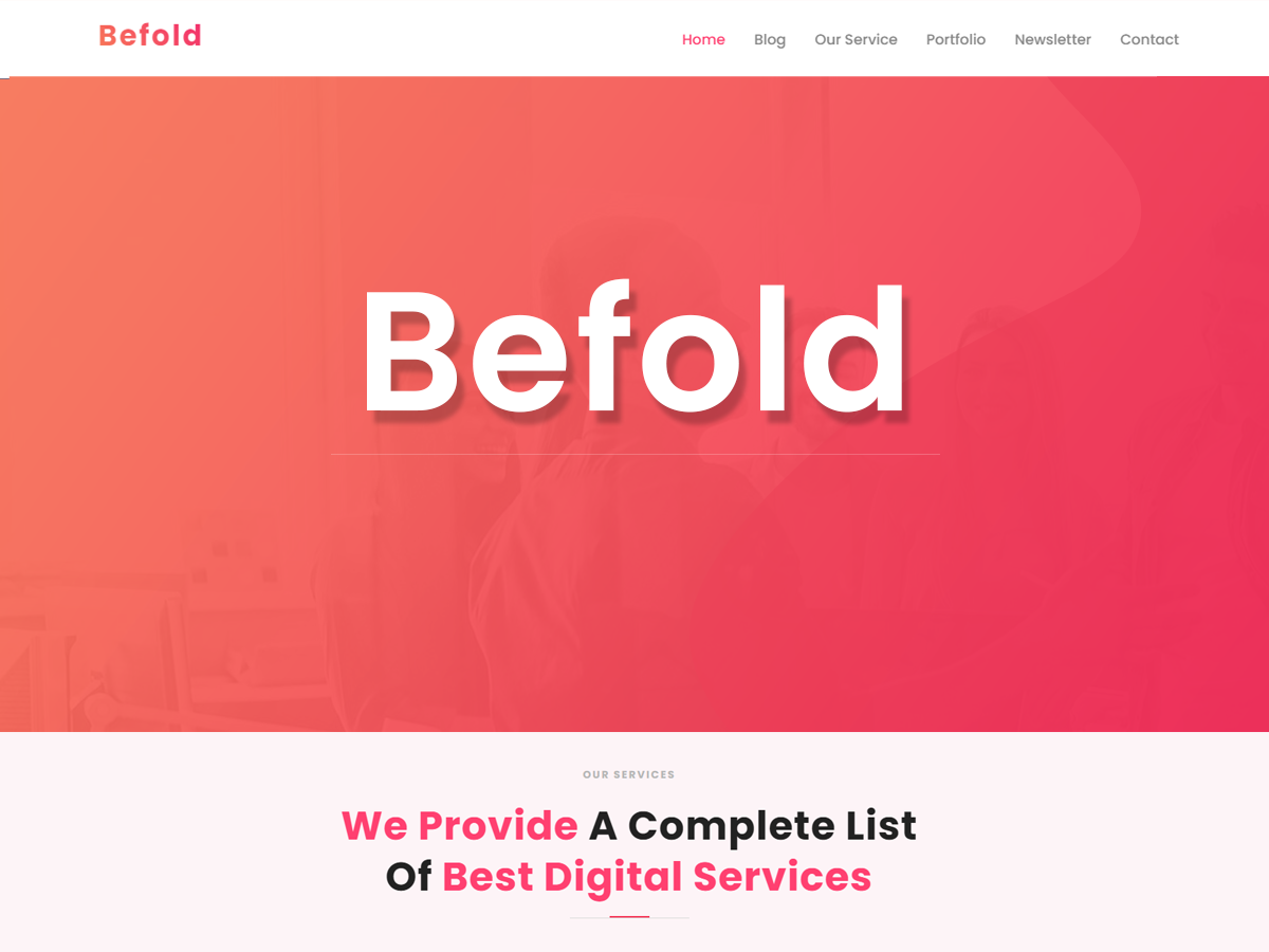 BeFold Preview Wordpress Theme - Rating, Reviews, Preview, Demo & Download