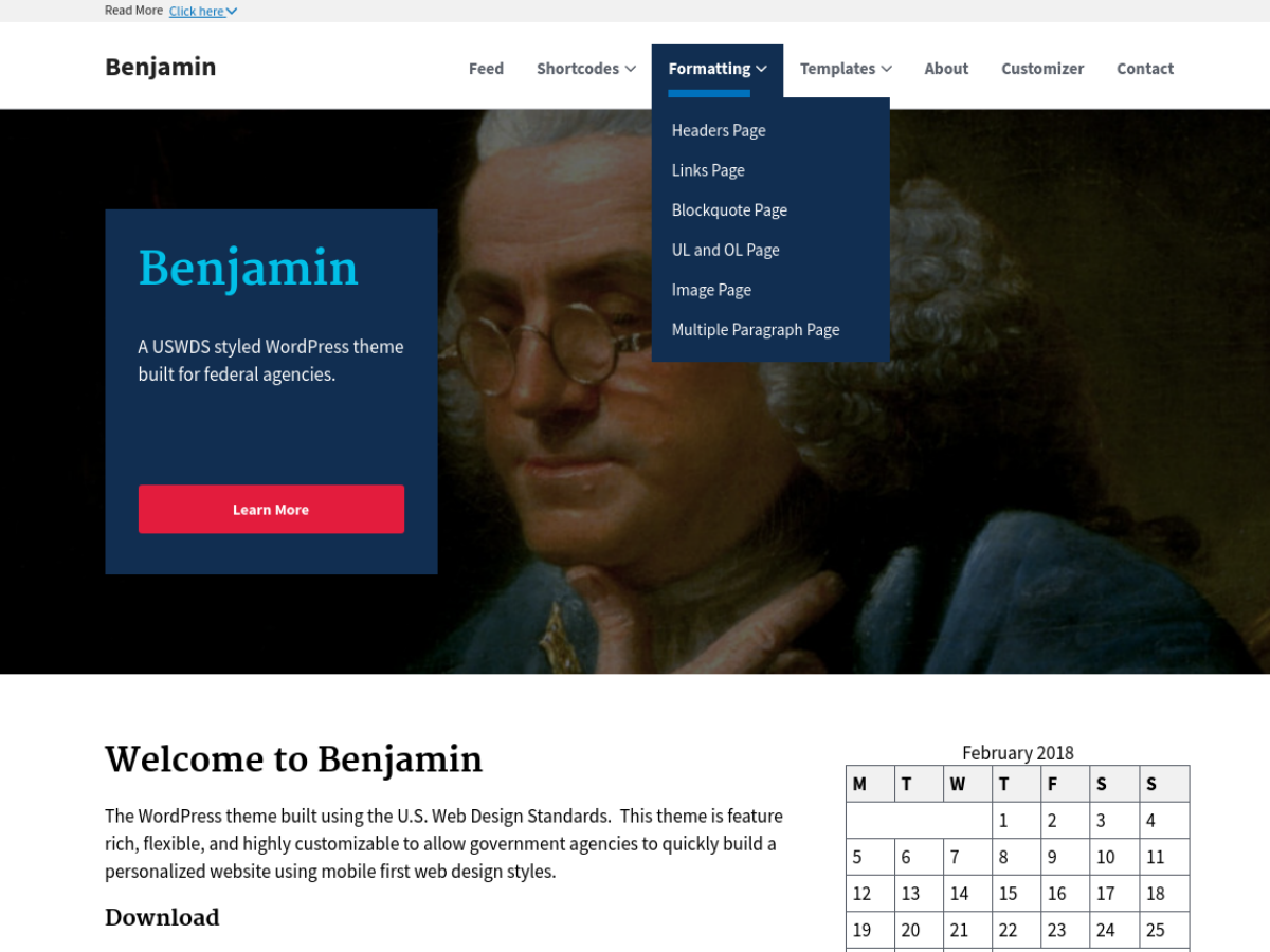 Benjamin Preview Wordpress Theme - Rating, Reviews, Preview, Demo & Download