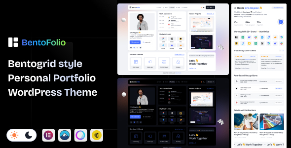 Bentofolio Preview Wordpress Theme - Rating, Reviews, Preview, Demo & Download