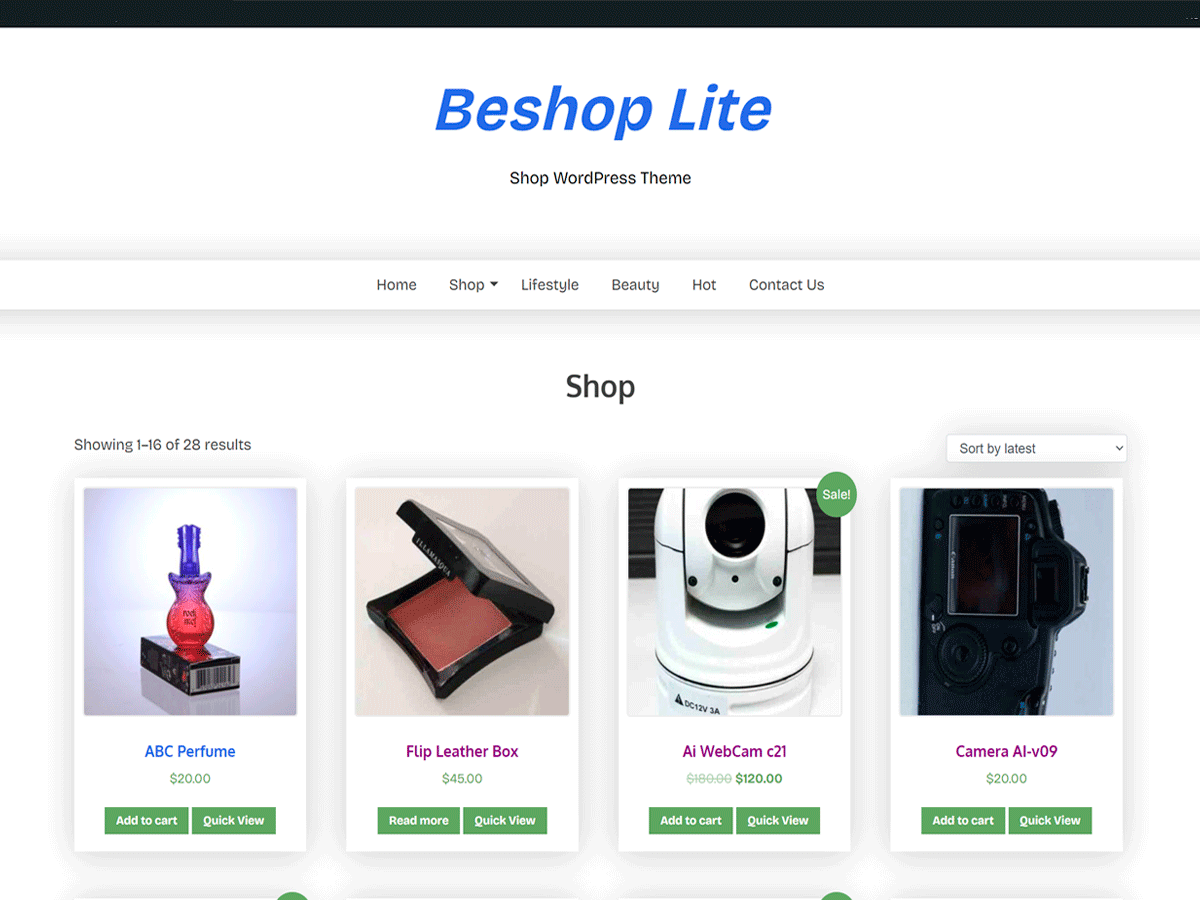 Beshop Lite Preview Wordpress Theme - Rating, Reviews, Preview, Demo & Download