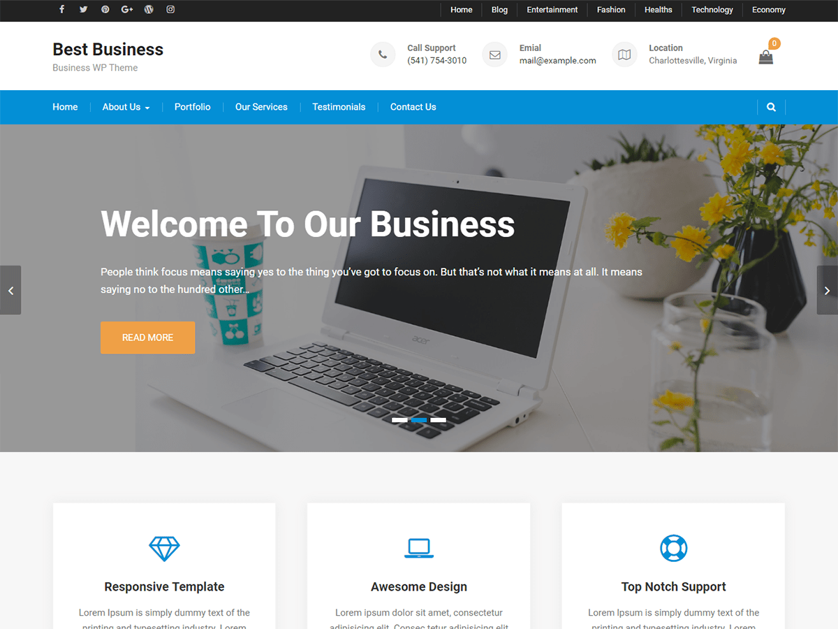 Best Business Preview Wordpress Theme - Rating, Reviews, Preview, Demo & Download