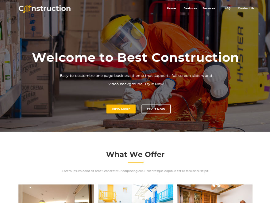 Best Construction Preview Wordpress Theme - Rating, Reviews, Preview, Demo & Download
