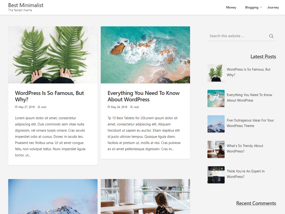 Best Minimalist Preview Wordpress Theme - Rating, Reviews, Preview, Demo & Download