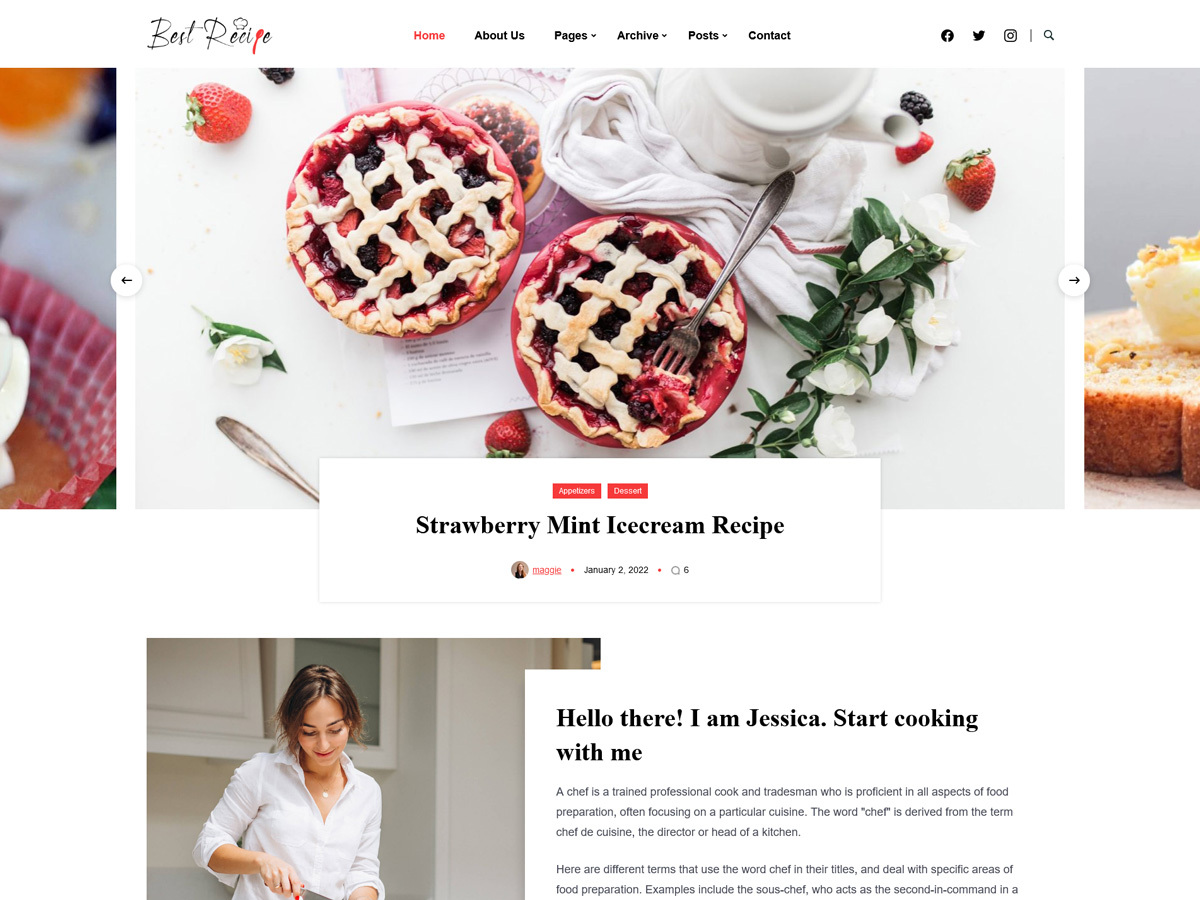 Best Recipe Preview Wordpress Theme - Rating, Reviews, Preview, Demo & Download