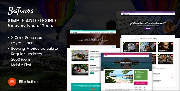 BESTOURS Preview Wordpress Theme - Rating, Reviews, Preview, Demo & Download