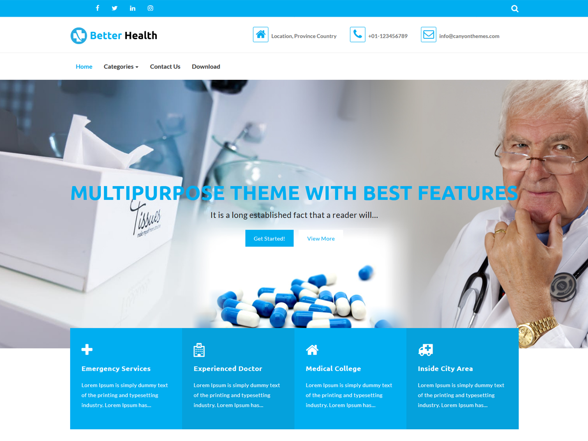 Better Health Preview Wordpress Theme - Rating, Reviews, Preview, Demo & Download