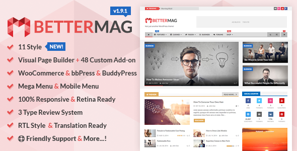 BetterMag Preview Wordpress Theme - Rating, Reviews, Preview, Demo & Download