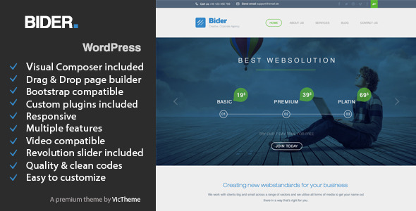 Bider Preview Wordpress Theme - Rating, Reviews, Preview, Demo & Download