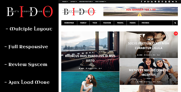 Bido Preview Wordpress Theme - Rating, Reviews, Preview, Demo & Download