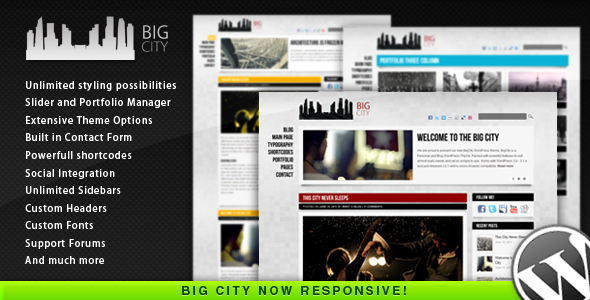 Big City Preview Wordpress Theme - Rating, Reviews, Preview, Demo & Download