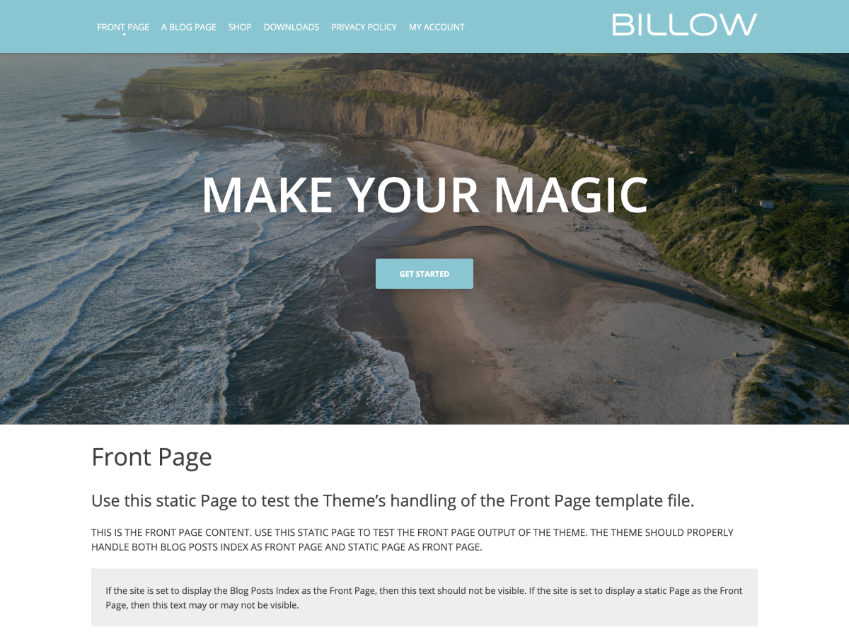 Billow Preview Wordpress Theme - Rating, Reviews, Preview, Demo & Download