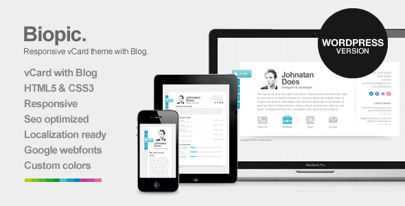 Biopic Preview Wordpress Theme - Rating, Reviews, Preview, Demo & Download