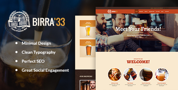 Birra33 Preview Wordpress Theme - Rating, Reviews, Preview, Demo & Download