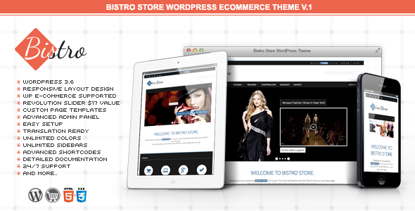 Bistro Store Preview Wordpress Theme - Rating, Reviews, Preview, Demo & Download