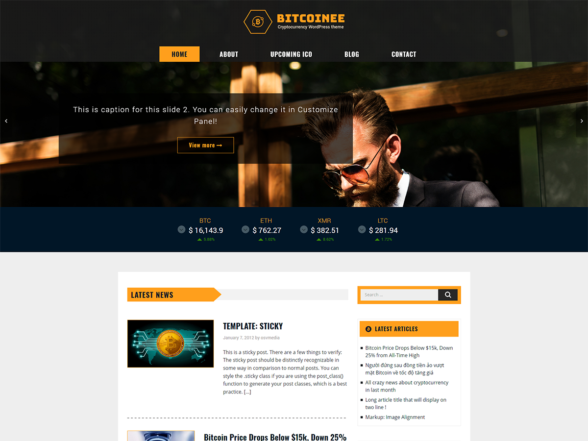 Bitcoinee Preview Wordpress Theme - Rating, Reviews, Preview, Demo & Download