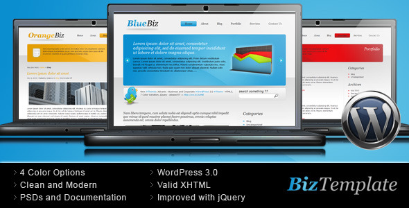 Biz Template Preview Wordpress Theme - Rating, Reviews, Preview, Demo & Download