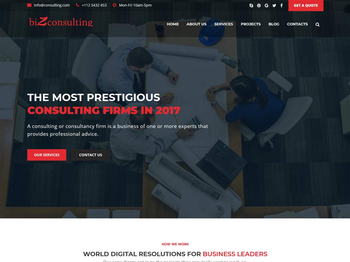 Bizconsulting Preview Wordpress Theme - Rating, Reviews, Preview, Demo & Download