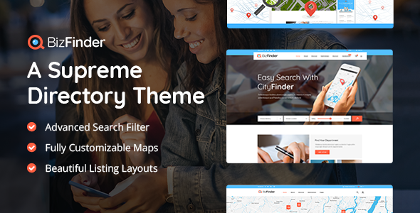 BizFinder Preview Wordpress Theme - Rating, Reviews, Preview, Demo & Download