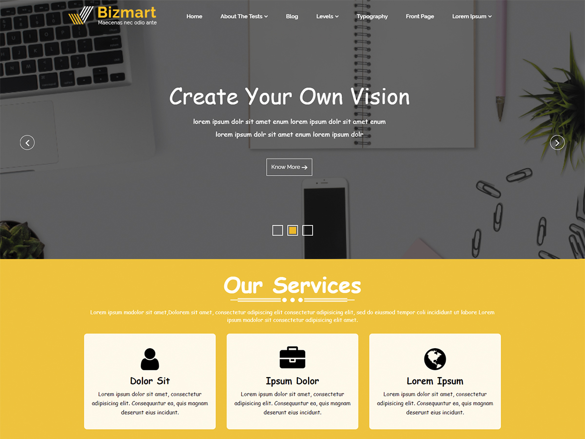 Bizmart Preview Wordpress Theme - Rating, Reviews, Preview, Demo & Download