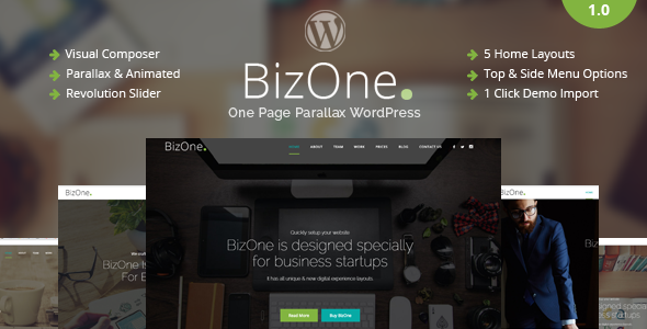 BizOne Preview Wordpress Theme - Rating, Reviews, Preview, Demo & Download