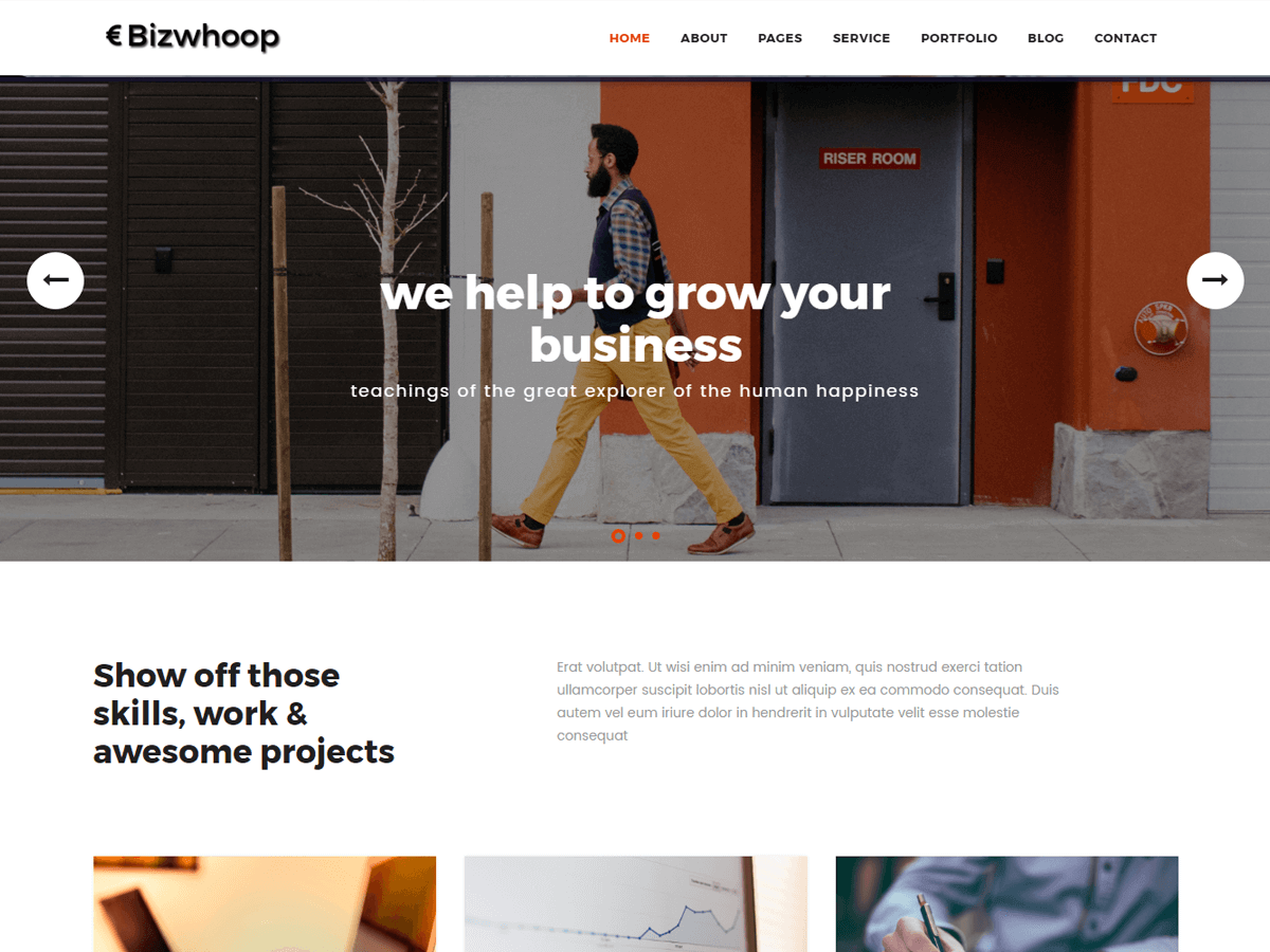Bizwhoop Preview Wordpress Theme - Rating, Reviews, Preview, Demo & Download