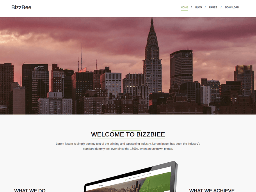 BizzBee Preview Wordpress Theme - Rating, Reviews, Preview, Demo & Download