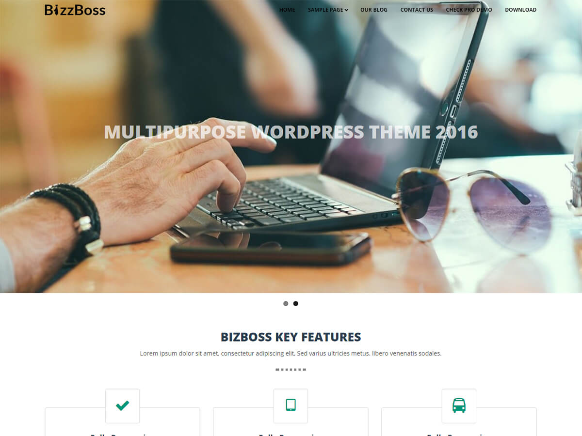 Bizzboss Preview Wordpress Theme - Rating, Reviews, Preview, Demo & Download