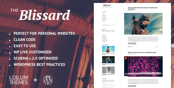 Blissard Preview Wordpress Theme - Rating, Reviews, Preview, Demo & Download