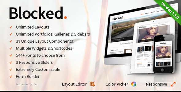 Blocked Preview Wordpress Theme - Rating, Reviews, Preview, Demo & Download