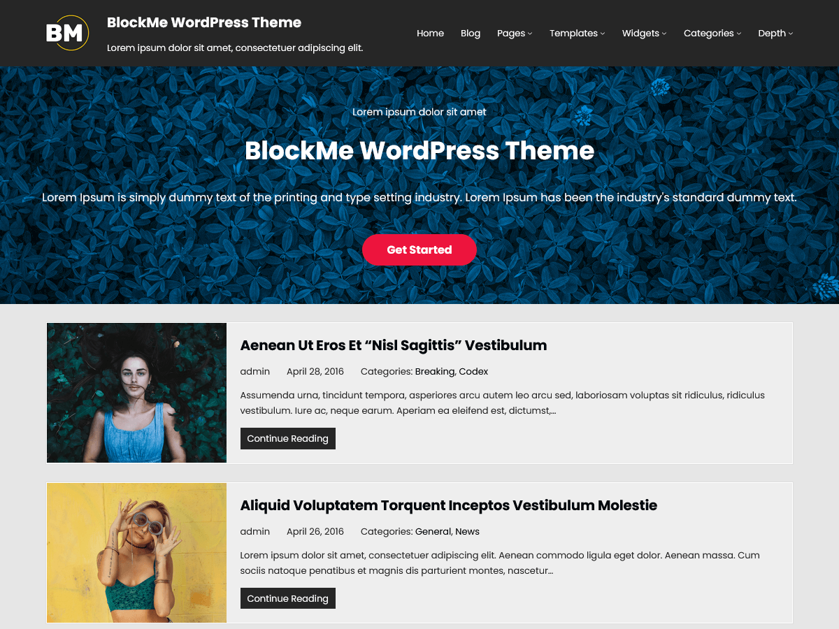 BlockMe Preview Wordpress Theme - Rating, Reviews, Preview, Demo & Download