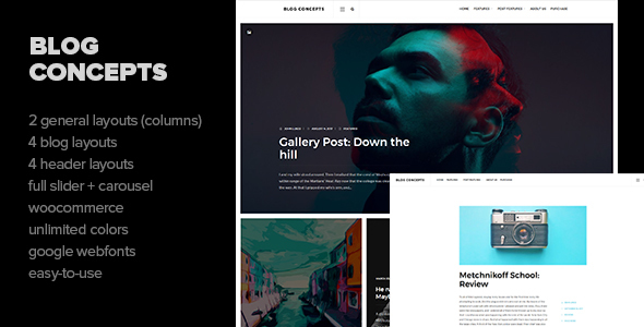 Blog Concepts Preview Wordpress Theme - Rating, Reviews, Preview, Demo & Download