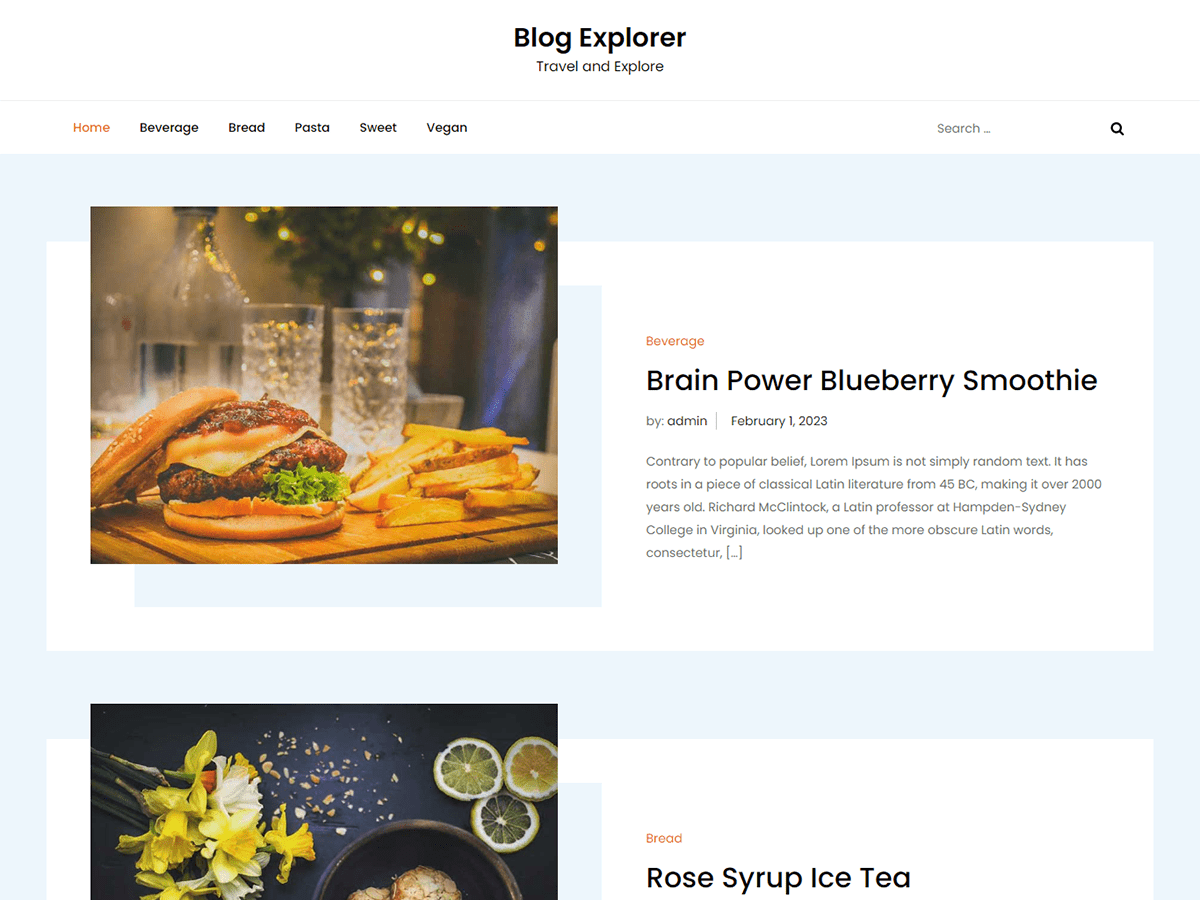Blog Explorer Preview Wordpress Theme - Rating, Reviews, Preview, Demo & Download