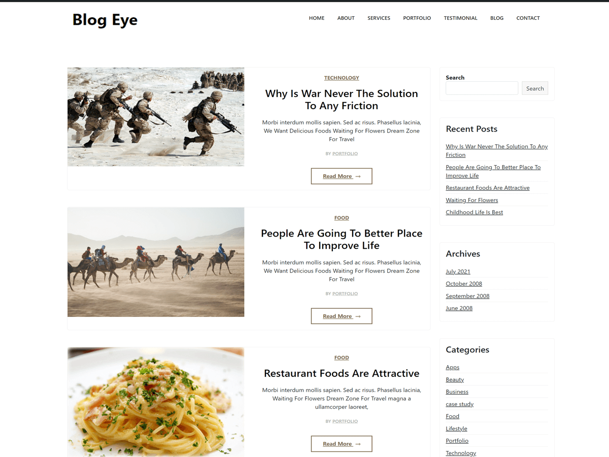 Blog Eye Preview Wordpress Theme - Rating, Reviews, Preview, Demo & Download