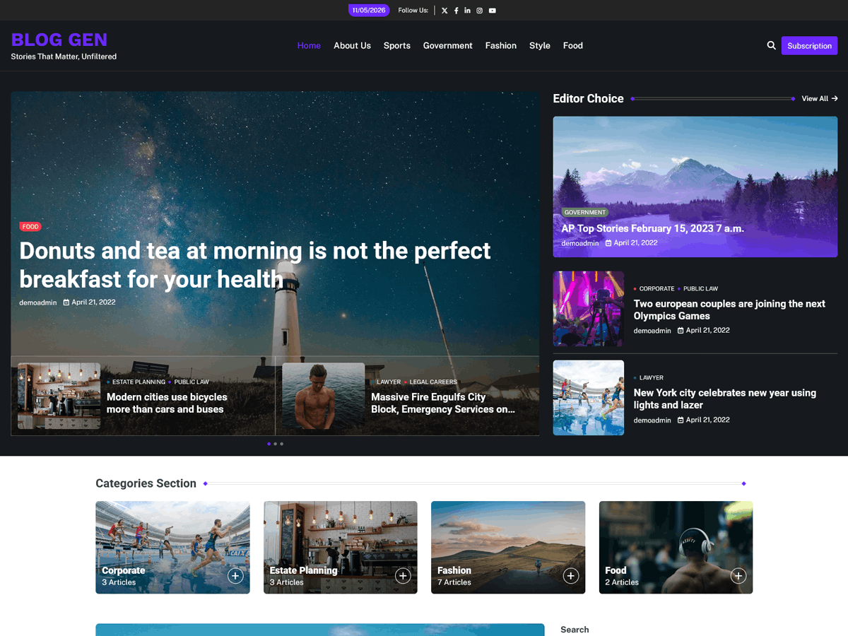 Blog Gen Preview Wordpress Theme - Rating, Reviews, Preview, Demo & Download