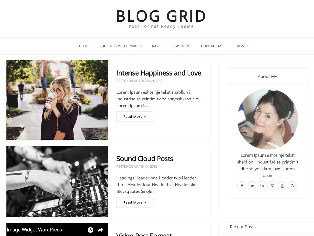 Blog Grid Preview Wordpress Theme - Rating, Reviews, Preview, Demo & Download