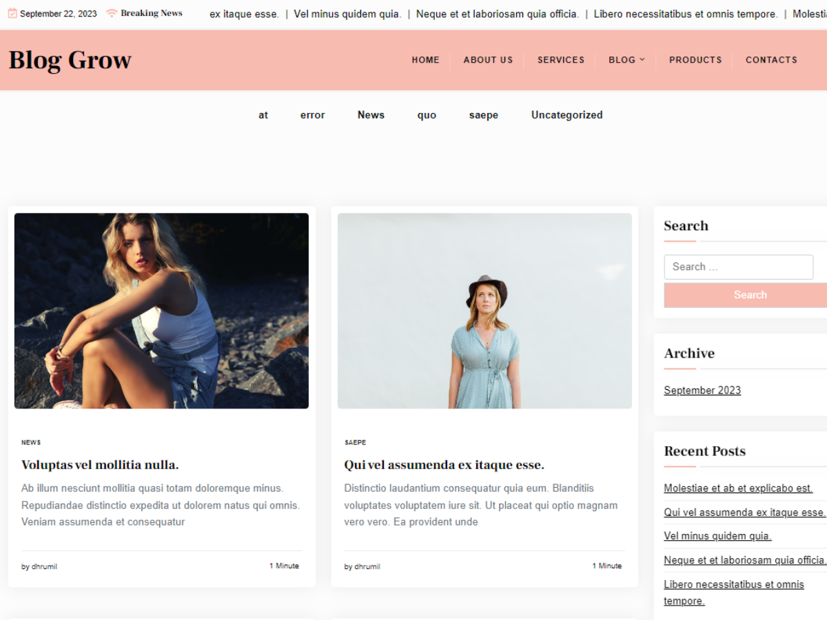 Blog Grow Preview Wordpress Theme - Rating, Reviews, Preview, Demo & Download