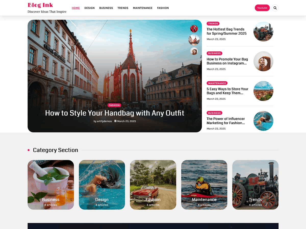 Blog Ink Preview Wordpress Theme - Rating, Reviews, Preview, Demo & Download