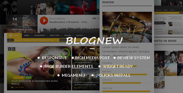 Blog News Preview Wordpress Theme - Rating, Reviews, Preview, Demo & Download
